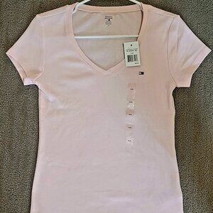 Tommy Hilfiger baby pink t shirt v neck
